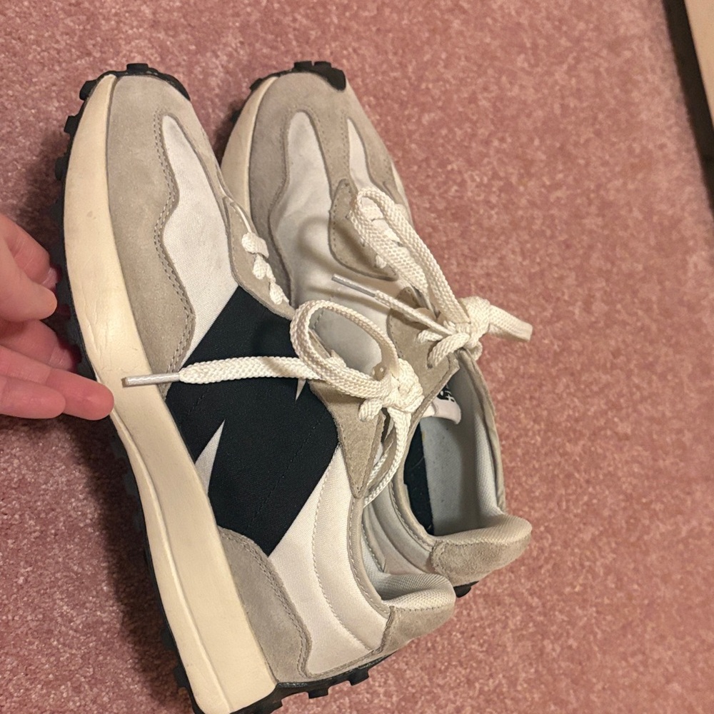 New Balance Cream and Black Sneakers